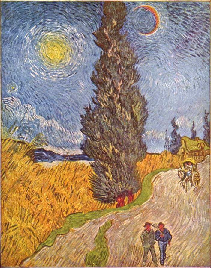 Vincent van Gogh Road with Cypresses